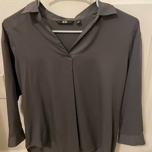 Uniqlo Dark Olive Blouse Size XS